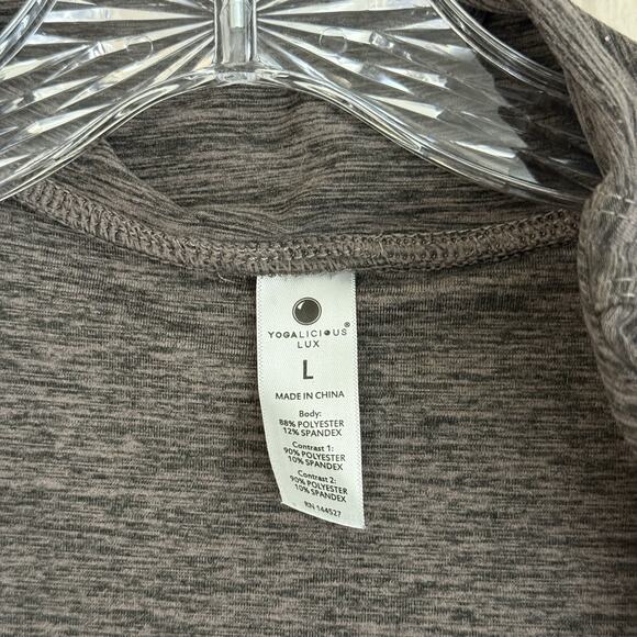 Yogalicious Lux Full Zip Jacket Womens Size L Athletic Activewear Thumb Holes - Picture 4 of 12